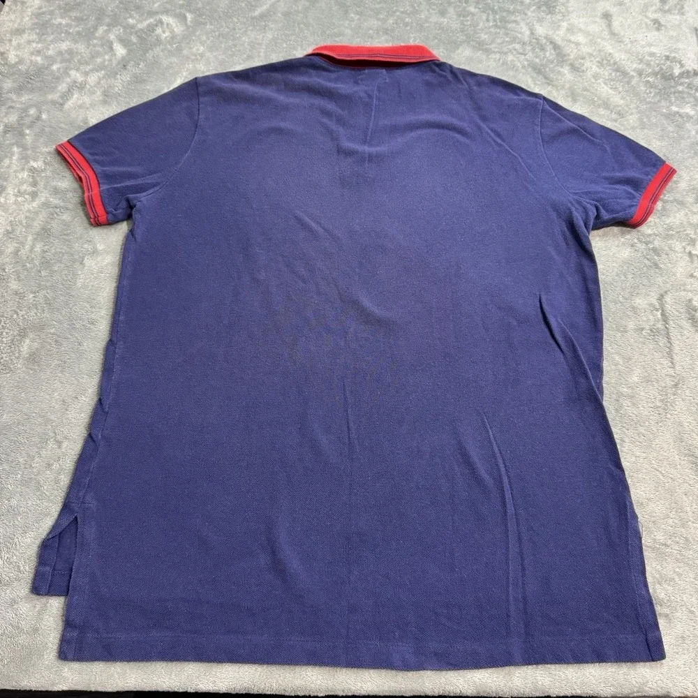 Vintage Polo Ralph Lauren 1/4 Zip Collared Shirt Mens M Custom Fit Faded Grunge